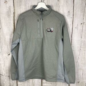 Colorado Mammoth 1/4 Zip Knit Fleece Jacket Antigua Gray Size Medium   68